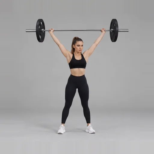 Barbell ile Baş üstü Squat · 1. kare